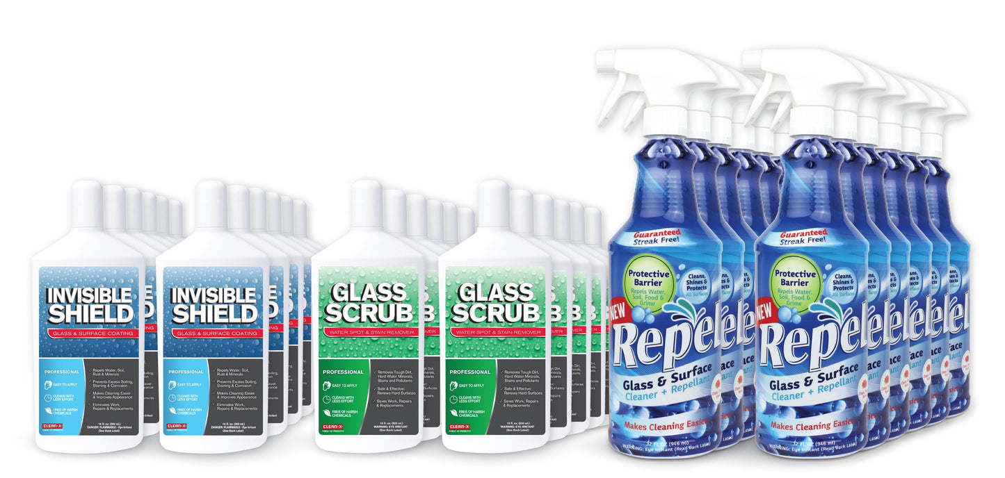 Glass Shop Bundle- 36 Units of Clean Protect & Maintain Products