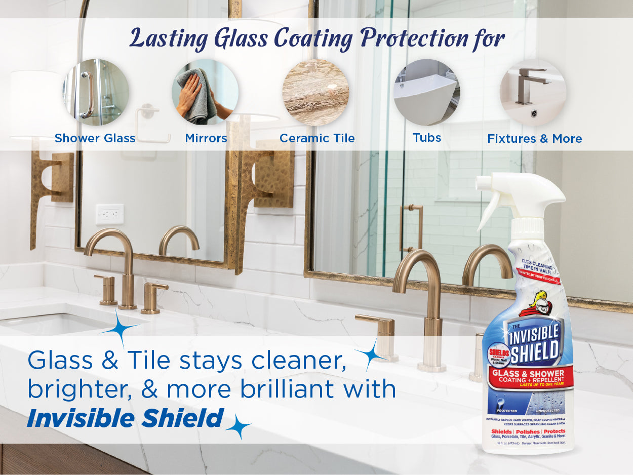 Invisible Shield® Glass & Shower Coating + Repellent - 16oz - 2-PACK with Specialty Polishing Pad #35320
