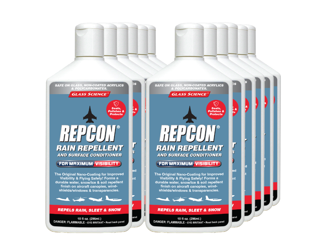 Repcon Rain Repellent & Surface Conditioner - 10 oz / 12 per case