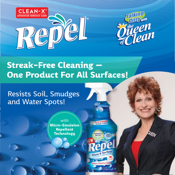 Repel® Glass & Surface Cleaner w/ enhanced shine & repellent - 32 oz - 2  Pack #77733
