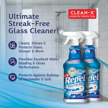 Clean-X 32 oz. Repel Glass and Surface Cleaner 7100-7 - The Home Depot