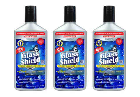 New, Glass Shield Protective Coating & Repellent  8 oz- 3 pack  #60049