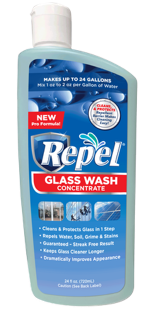 New, Glass Wash Concentrate Window Wash w/ Repellent-  24 fl oz.  Cleans & Protects/ Easily Diluted