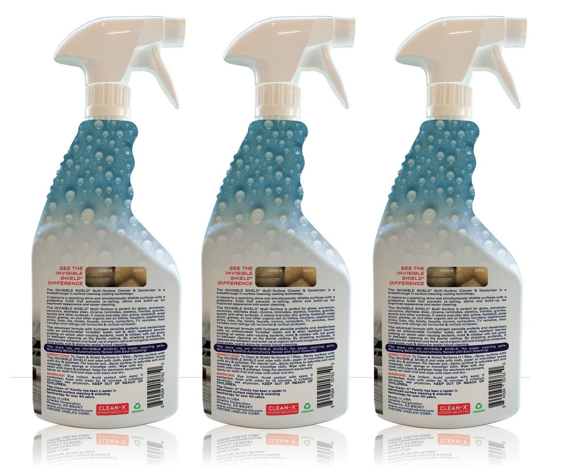 Invisible Shield Multi-Surface Cleaner & Deodorizer with Hydrogen Peroxide - 32oz - 3-PACK