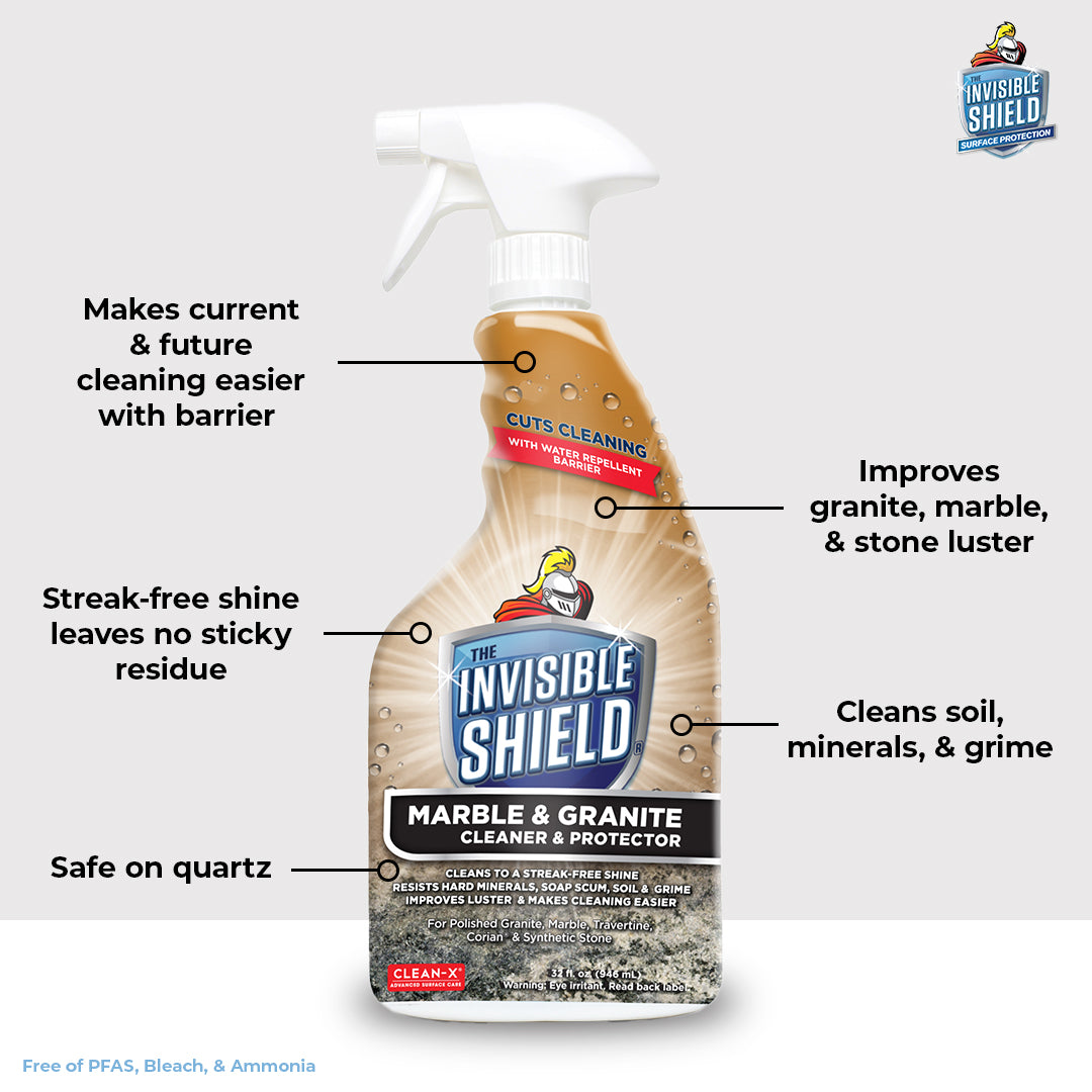 Invisible Shield® Marble & Granite Cleaner & Protectant - 32 oz 2-PACK