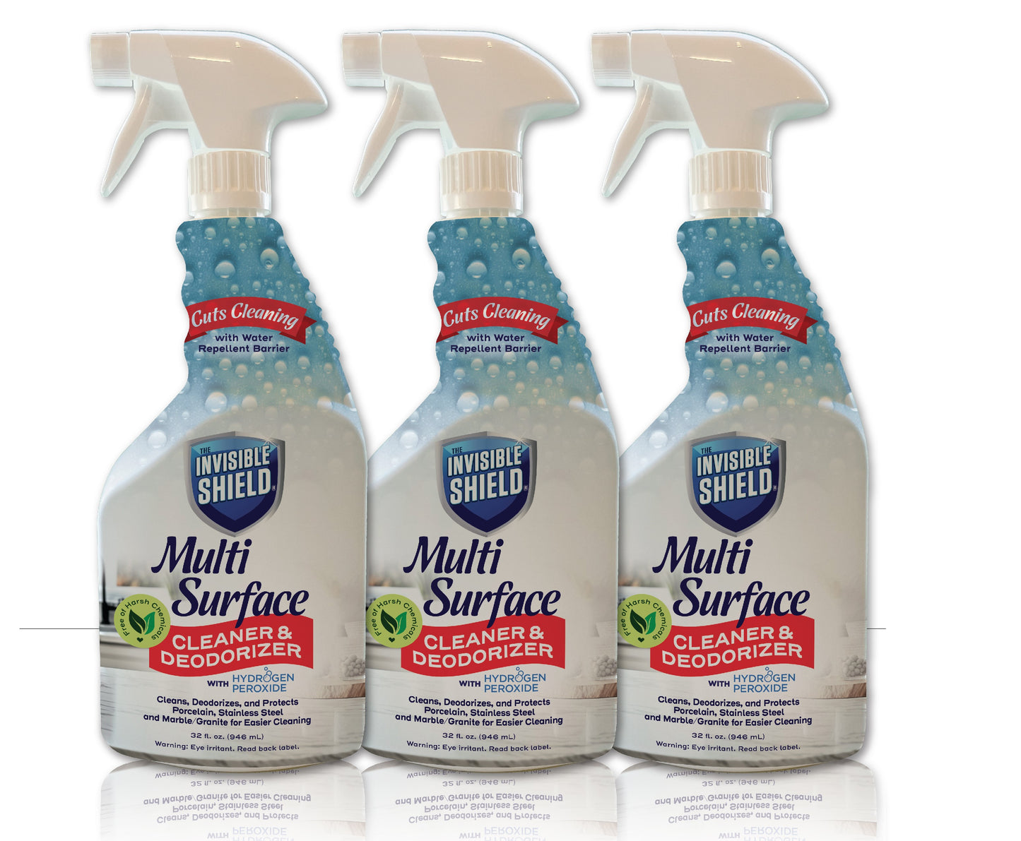 Invisible Shield Multi-Surface Cleaner & Deodorizer with Hydrogen Peroxide - 32oz - 3-PACK
