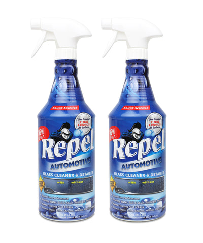 Repel Automotive Glass Cleaner, Protectant & Detailer - (2 bottles)  32 oz