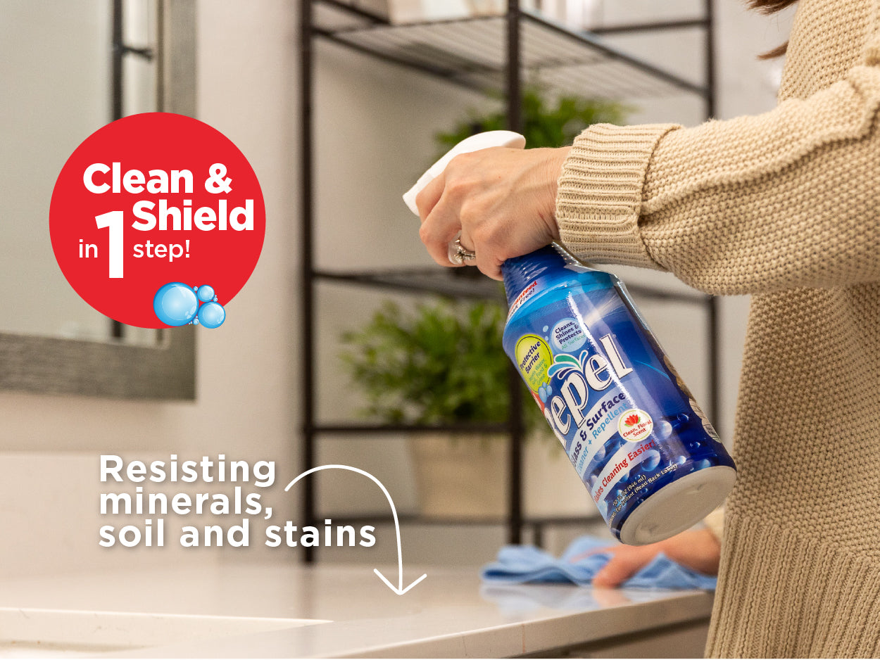 Repel® Glass & Surface Cleaner w/ enhanced shine & repellent - 32 oz - 2-PACK #77733