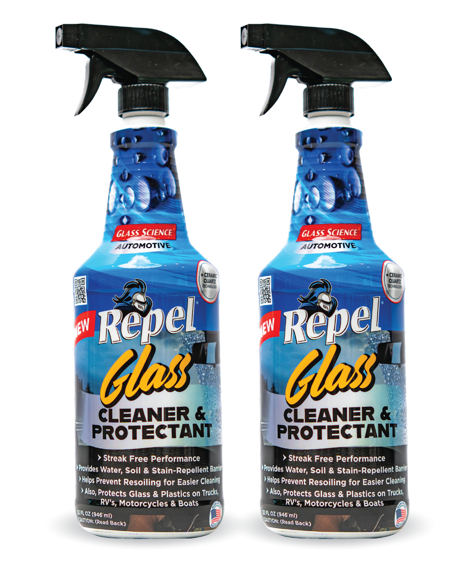 Repel Automotive Glass Cleaner, Protectant & Detailer - (2 bottles)  32 oz
