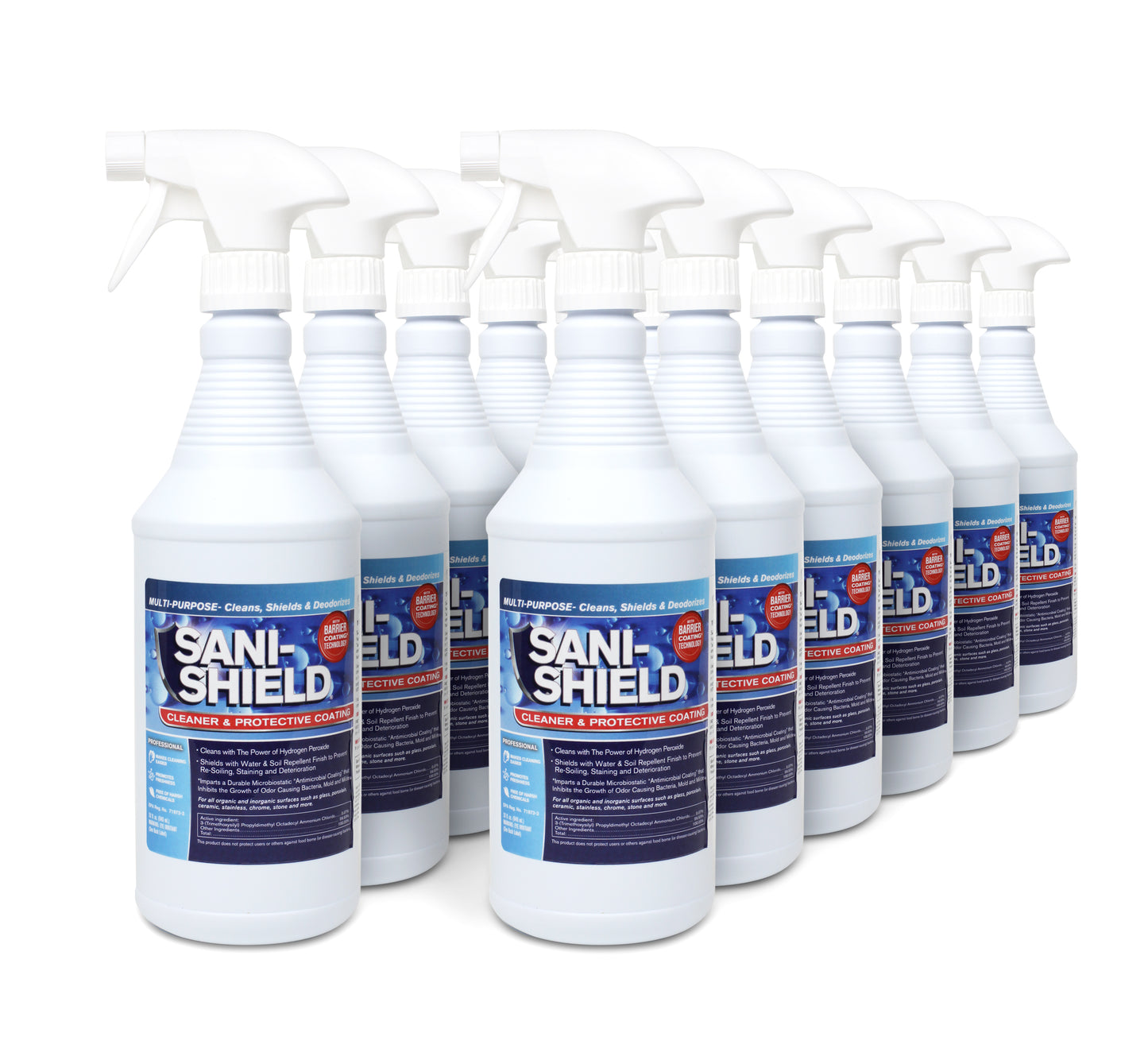 Sani- Shield® 3-in-1 Surface Cleaner & Coating - 32oz - 12-PACK