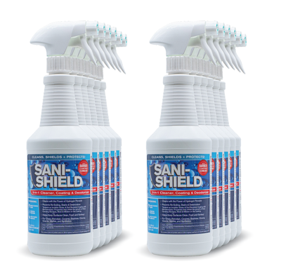 Sani- Shield® 3-in-1 Surface Cleaner, Deodorizer & Coating - 32oz - 12-PACK