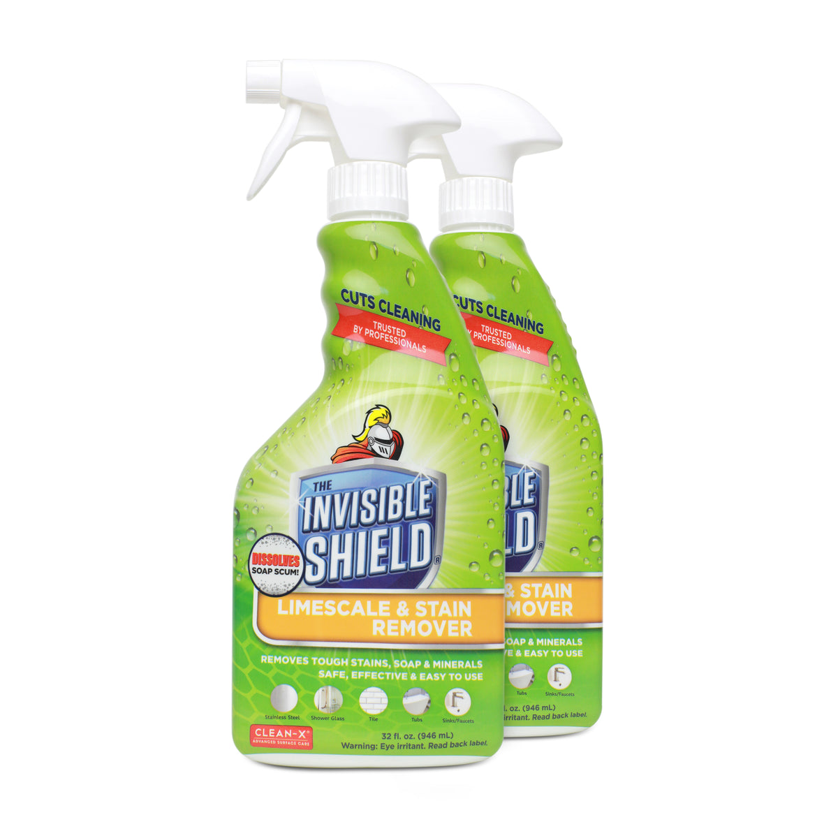 Shield Limescale Invisible Shield® Limescale & Stain Remover - 32 oz - 2-PACK – Unelko ...