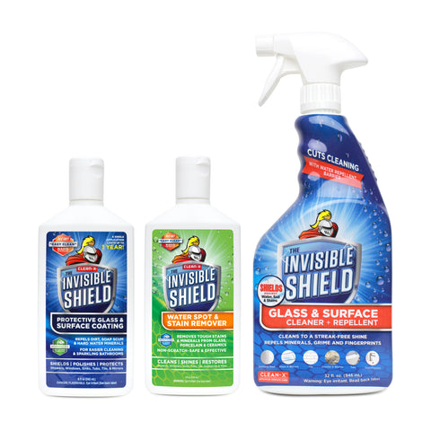 Invisible Shield® Glass Shower & Cleaner Essentials - 3 Pack Combo #57902